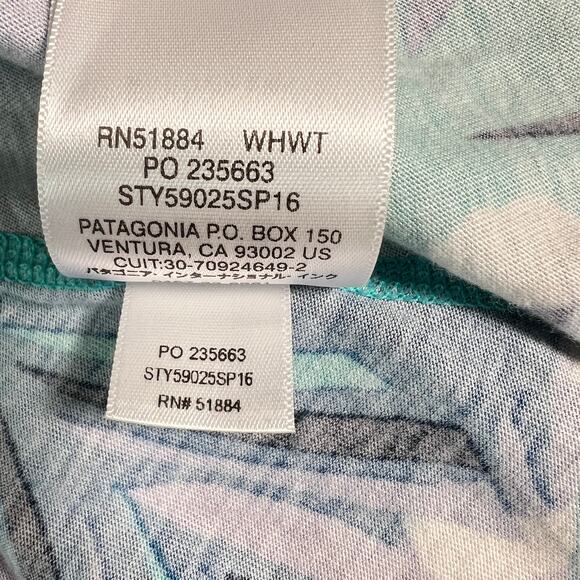 Patagonia Edisto Wild Paradise: Howling Turquoise Dress Womens M Sundress - Picture 7 of 7